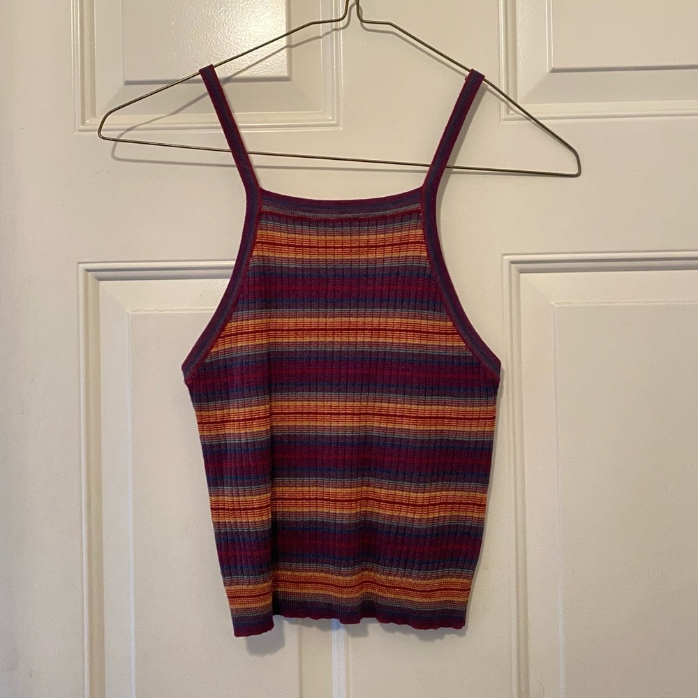 Stripped sweater tank top